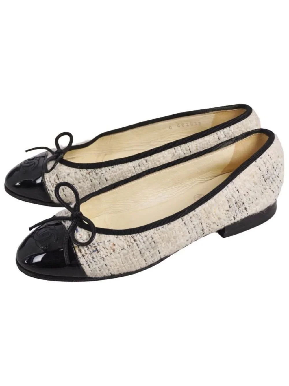 Chanel Pumps Ballerina Ribbon Twi Flat